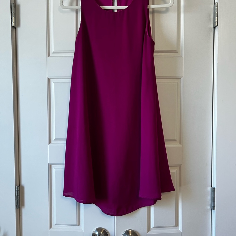 Elegant Purple Sleeveless Dress